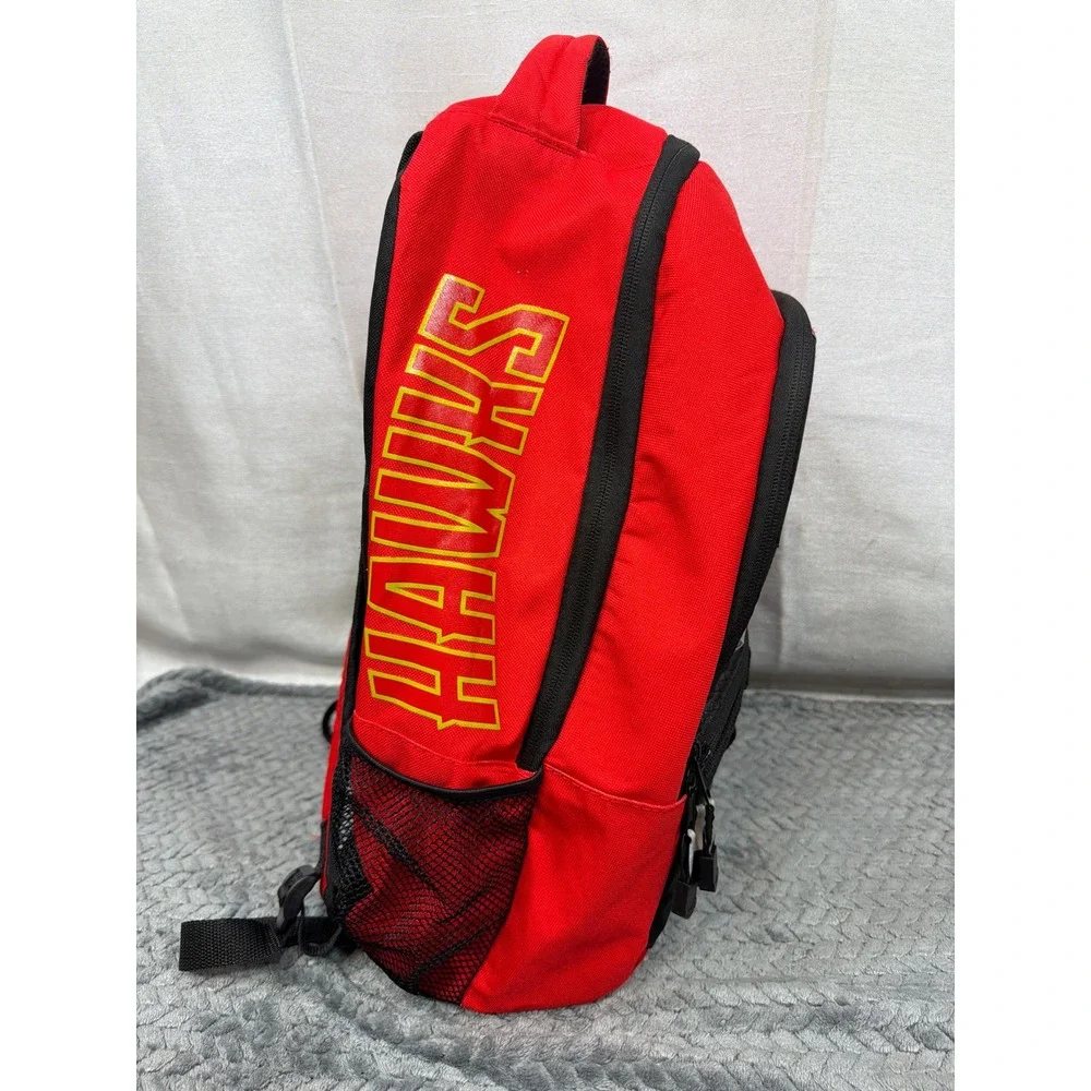 Atlanta Hawks Basketball Club NBA Backpack Red Black Padded Straps Laptop Sleeve